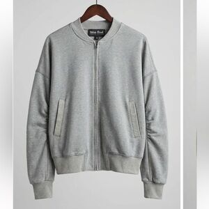 White Birch Gray Bomber Jacket